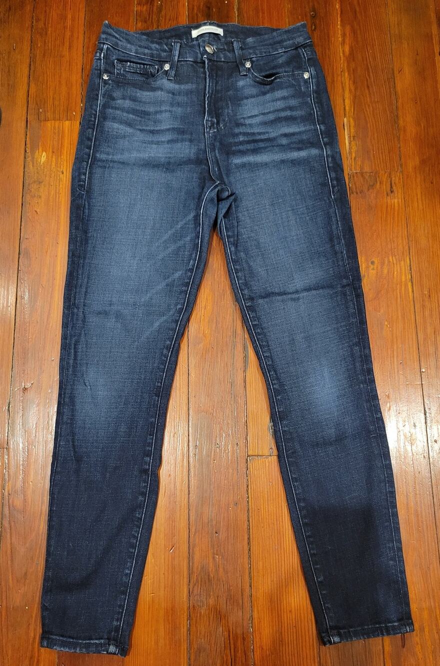 Good American Good Waist Crop Jeans 0 25 Dark Wash High Rise Skinny